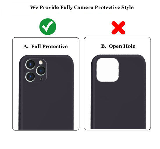 iPhone 11 Pro Liquid Silicone Back Cover Case With TPU & Matte Finish - Black