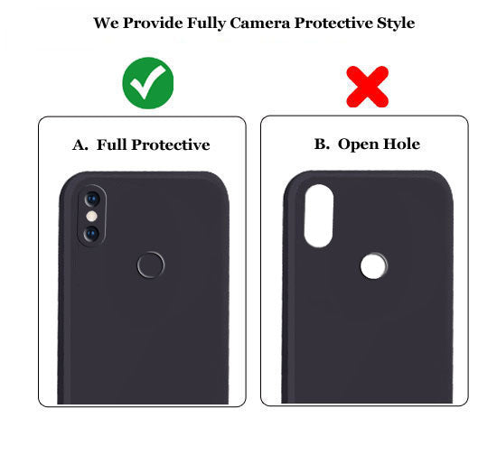 Redmi Note 6 Liquid Silicone Back Cover Case With TPU & Matte Finish - Black