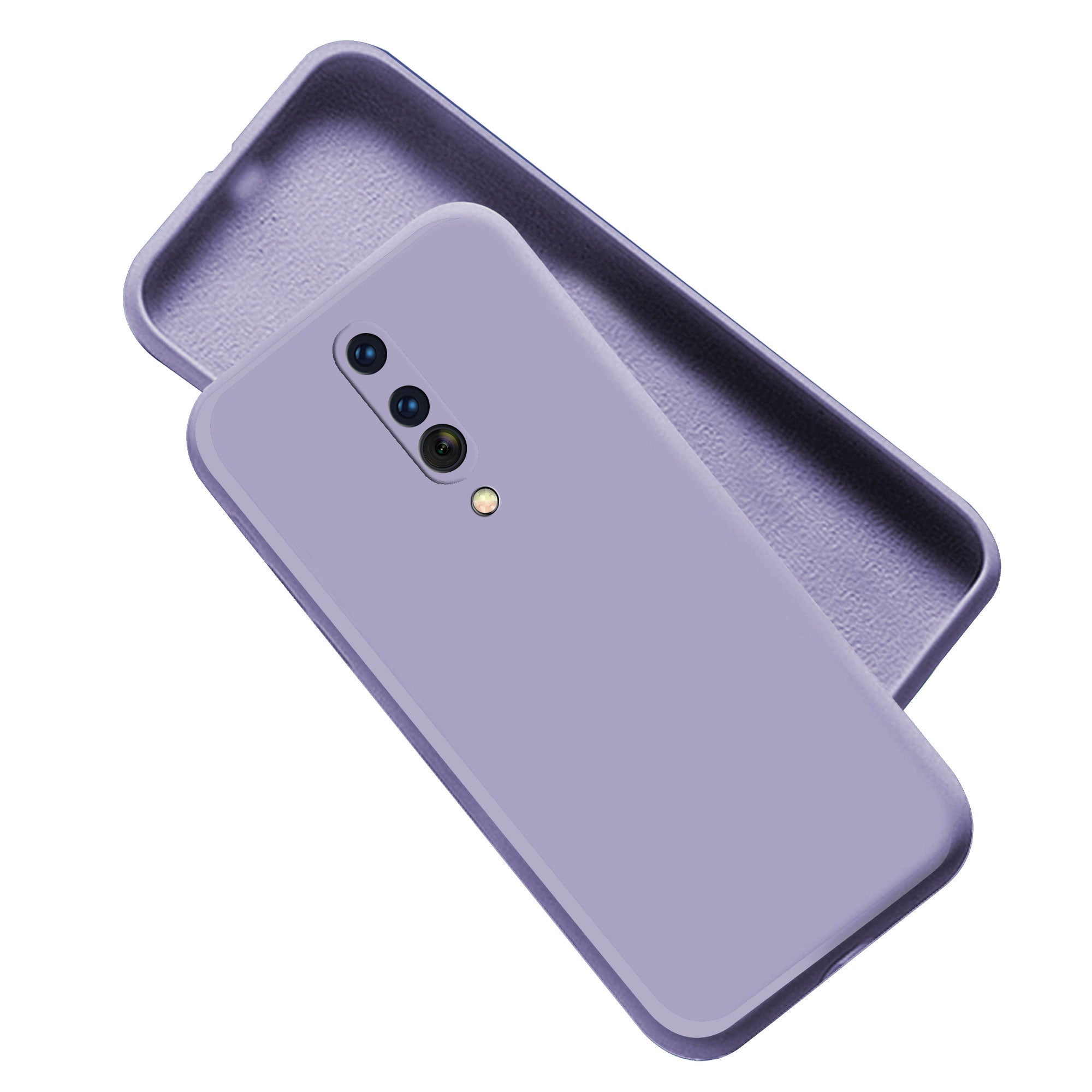 Oneplus 8 Liquid Silicone Back Cover Case With TPU & Matte Finish - Purple