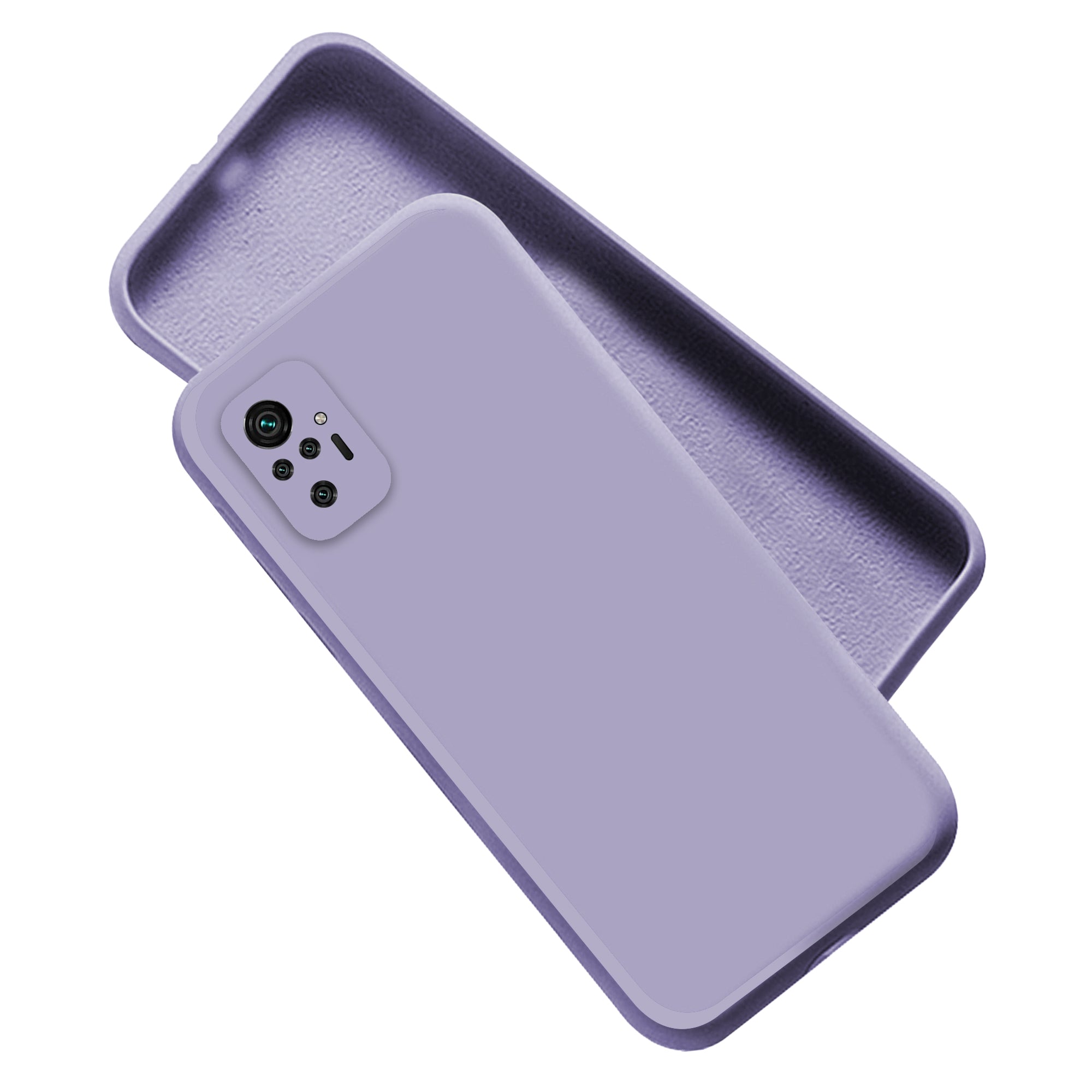 Redmi Note 10 Pro / Pro Max Liquid Silicone Back Cover Case With TPU & Matte Finish - Purple