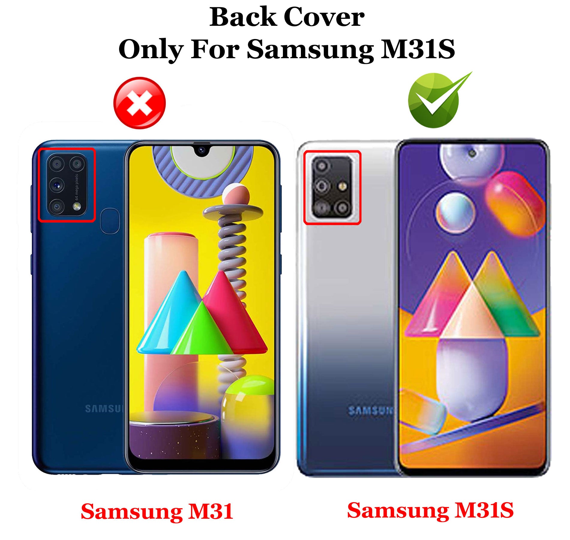 ShockProof Transparent Silicone Back cover For Samsung Galaxy M31s