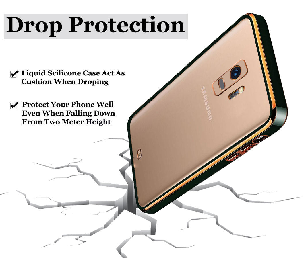 Electro Silicone Series Back cover Case For Samsung Galaxy S9  - Black