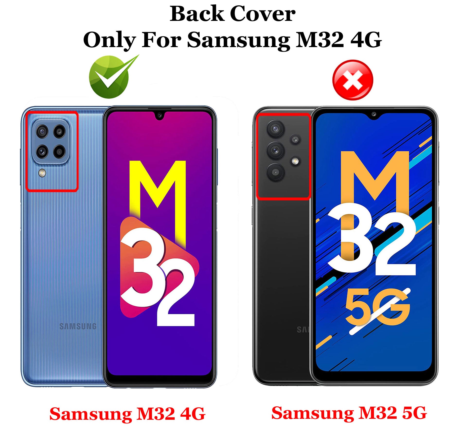 ShockProof Transparent Silicone Back cover For Samsung M32 4G