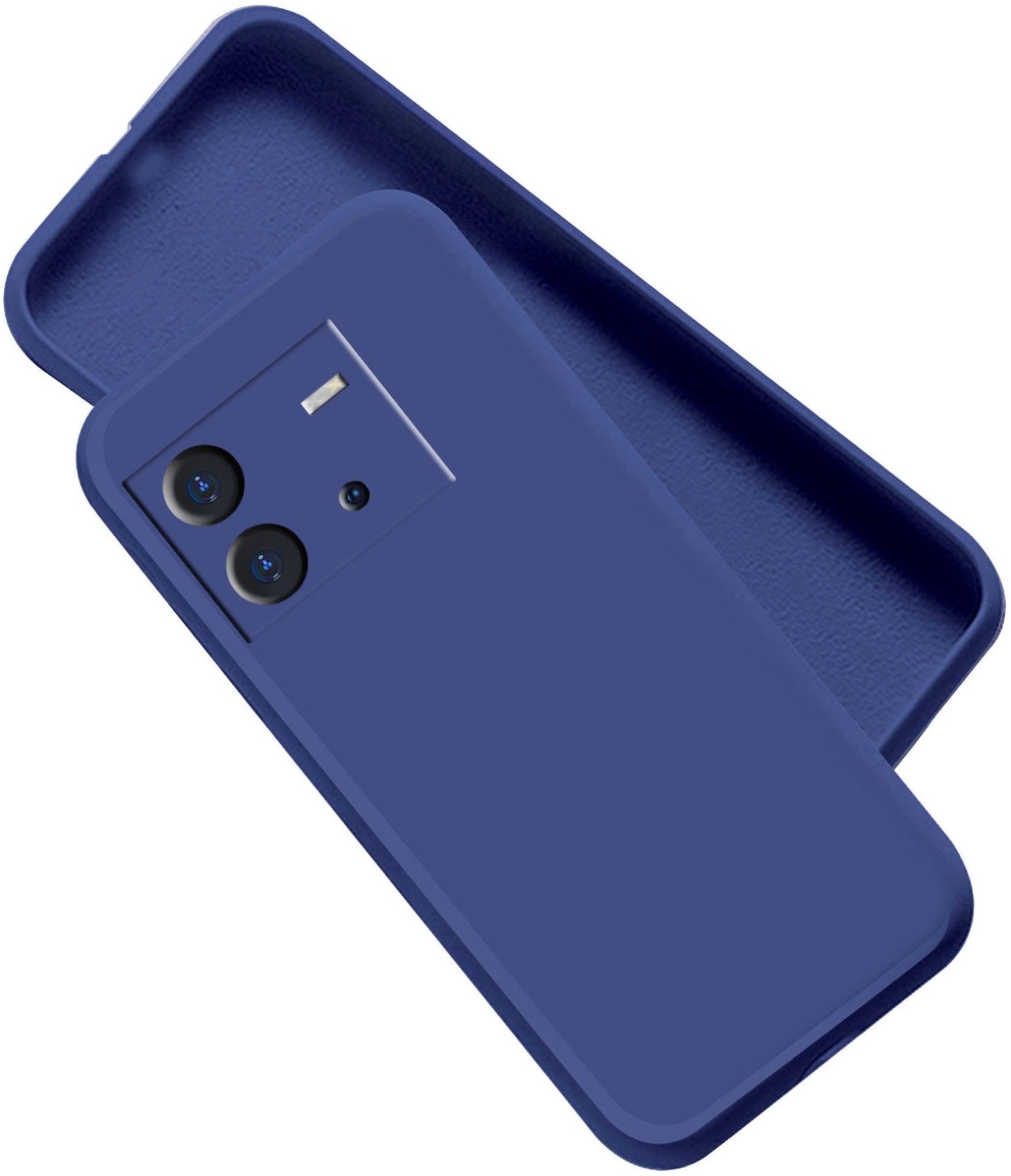 iQOO Neo 6 5G Liquid Silicone Back Cover Case With TPU & Matte Finish - Blue