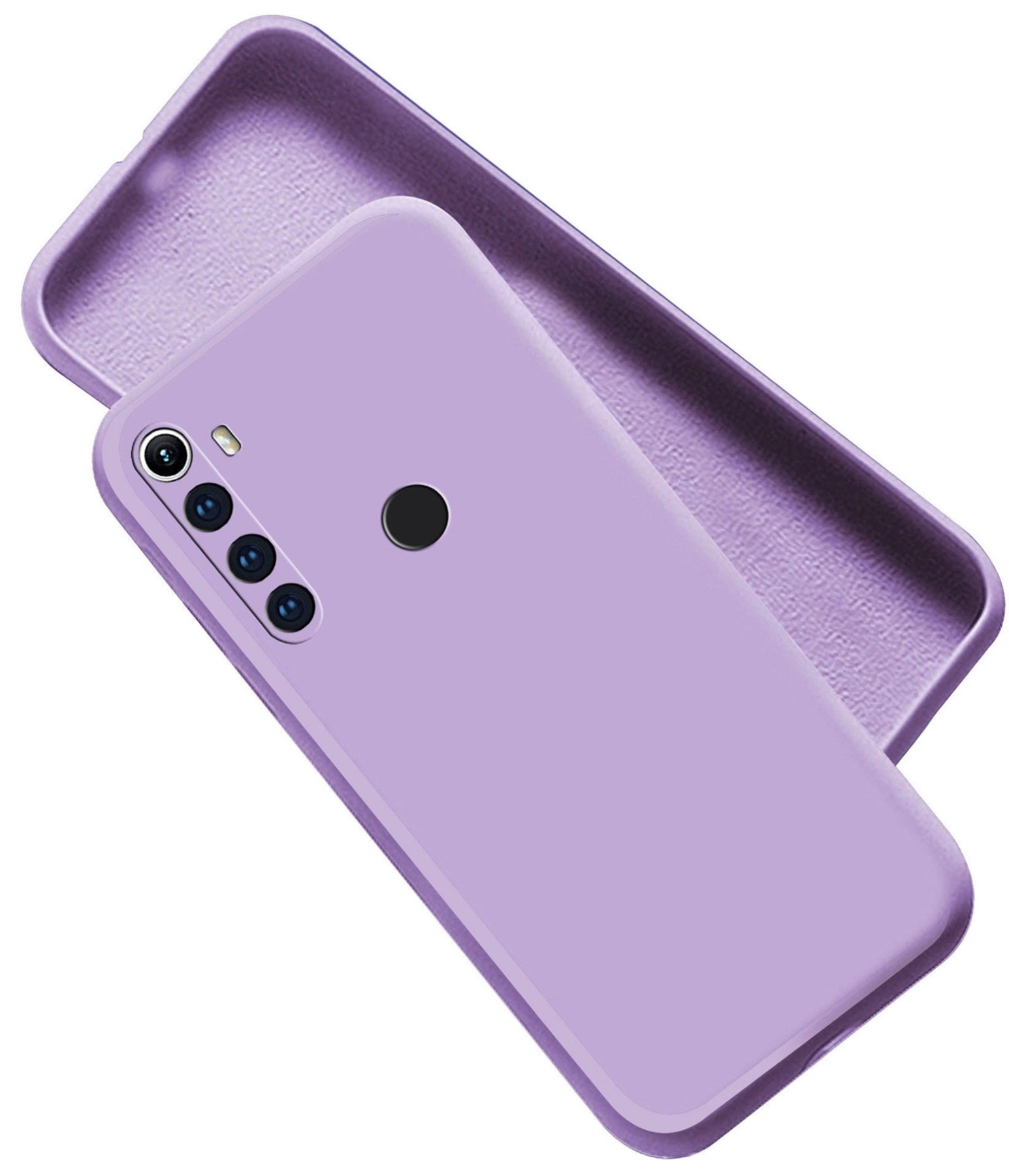 Realme 5 / 5i / 5s / Narzo 10 Liquid Silicone Back Cover Case With TPU & Matte Finish - Purple