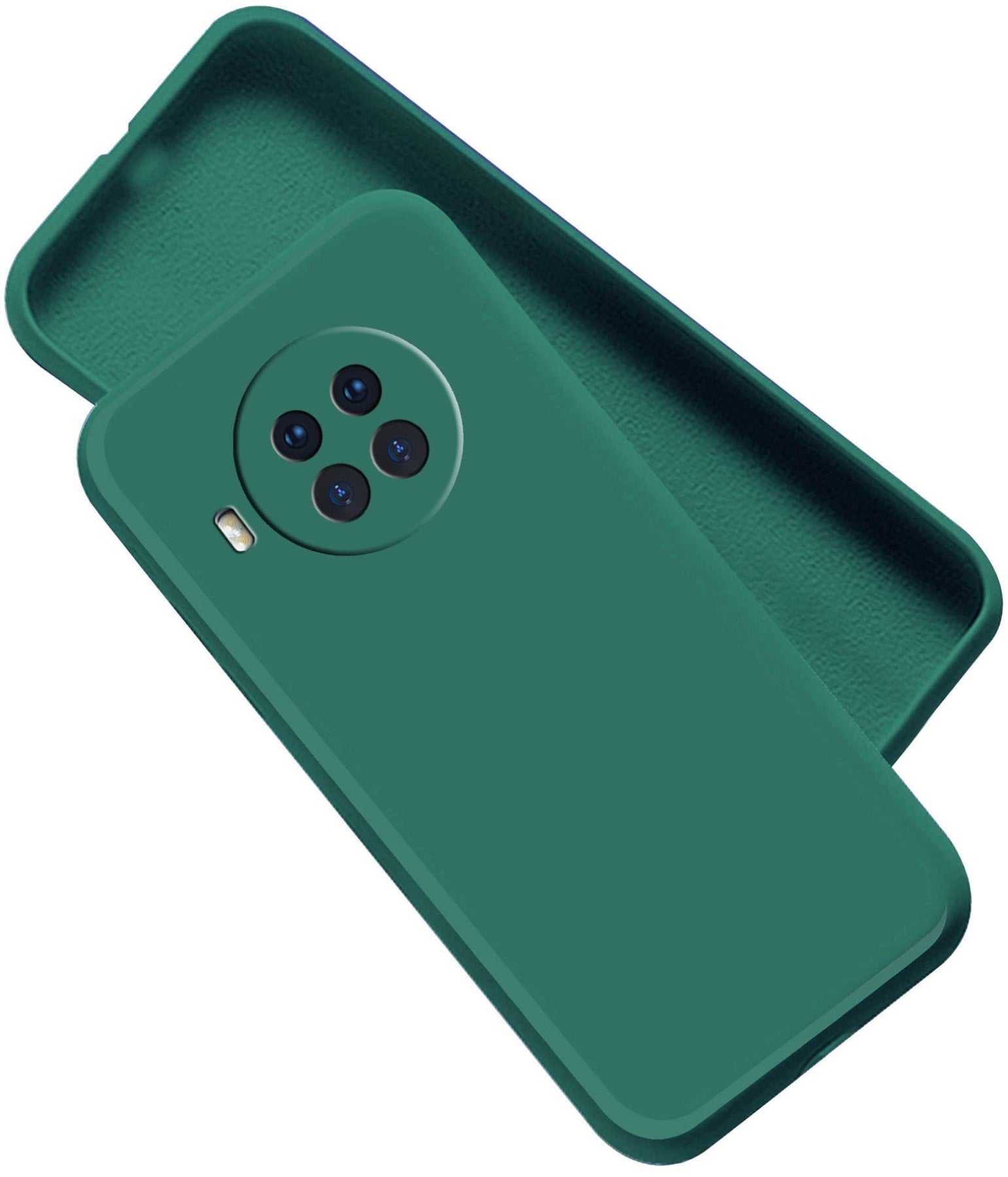 Xiaomi Mi 10i 5G Liquid Silicone Back Cover Case With TPU & Matte Finish - Green