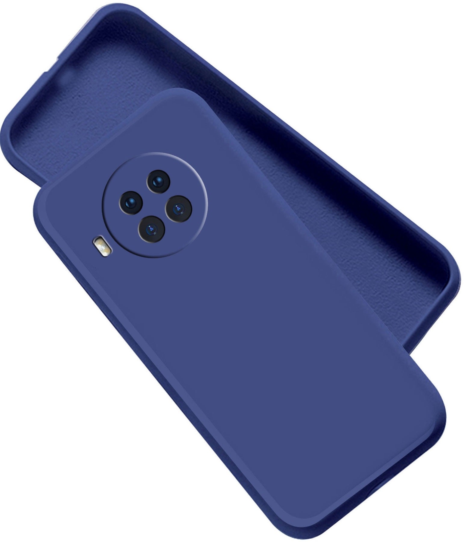 Xiaomi Mi 10i 5G Liquid Silicone Back Cover Case With TPU & Matte Finish - Blue