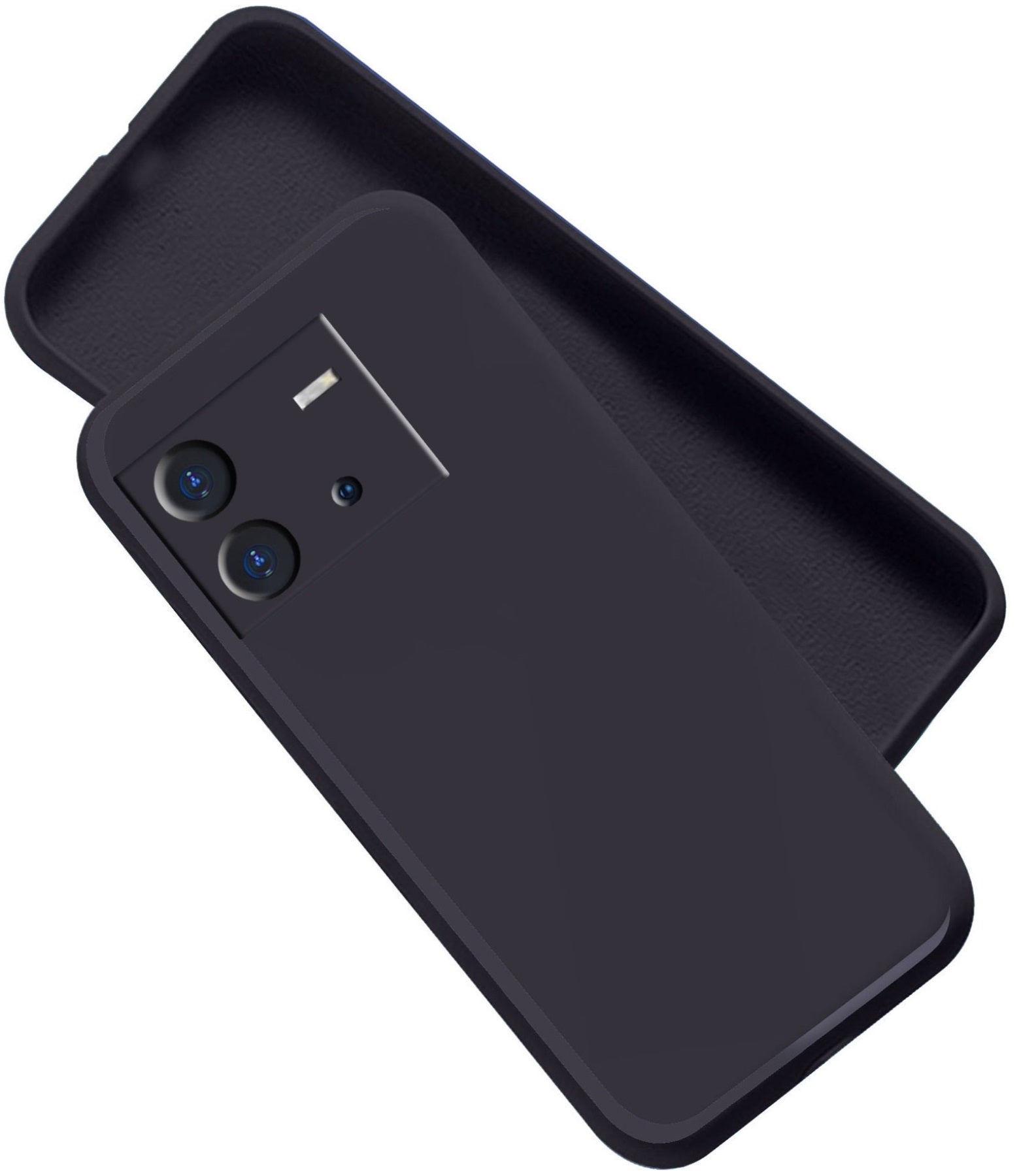 iQOO Neo 6 5G Liquid Silicone Back Cover Case With TPU & Matte Finish - Black