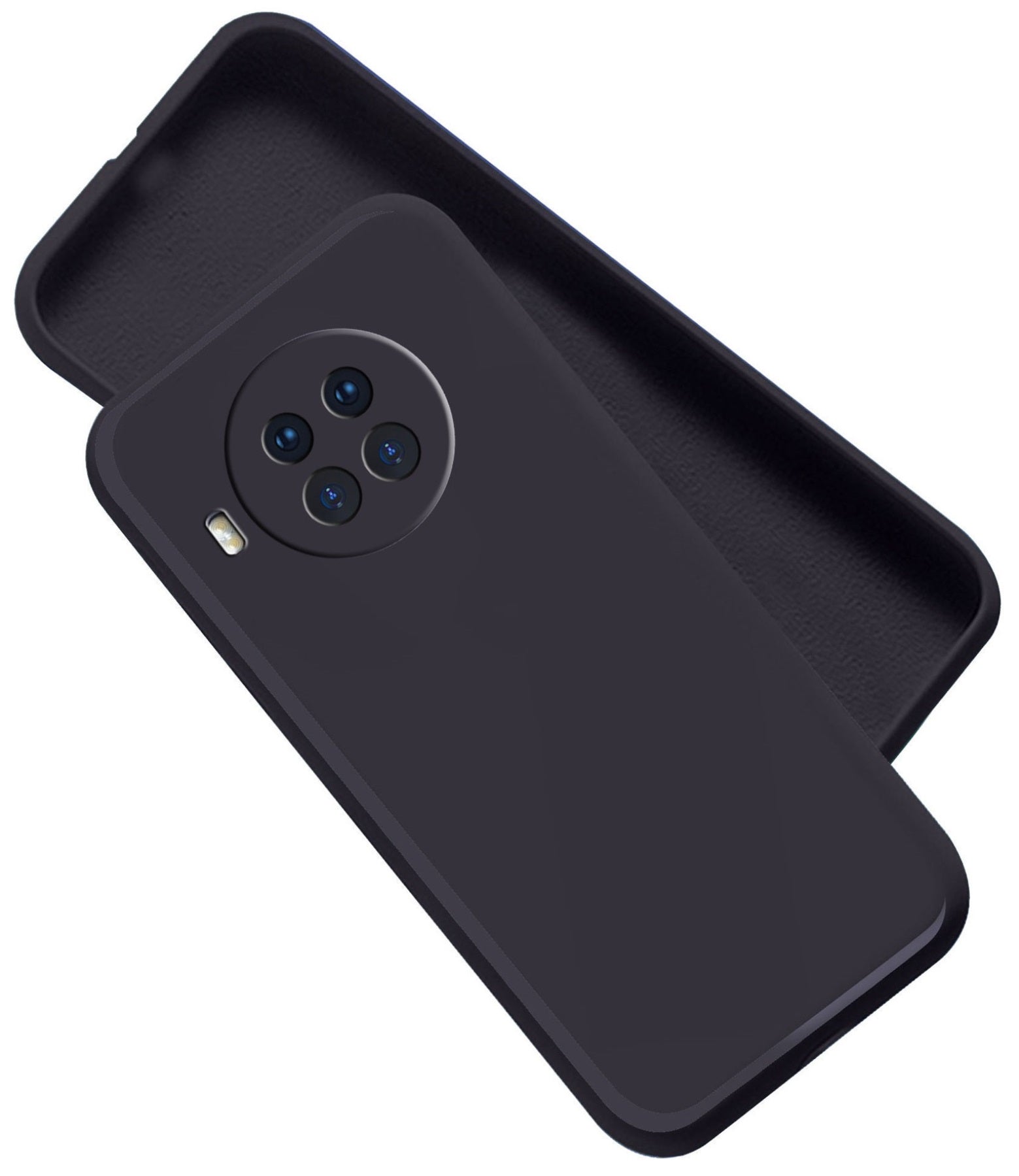 Xiaomi Mi 10i 5G Liquid Silicone Back Cover Case With TPU & Matte Finish - Black
