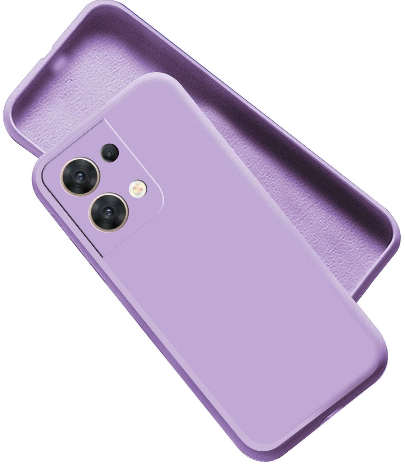 Oppo Reno 8 Pro 5G Liquid Silicone Back Cover Case With TPU & Matte Finish - Purple