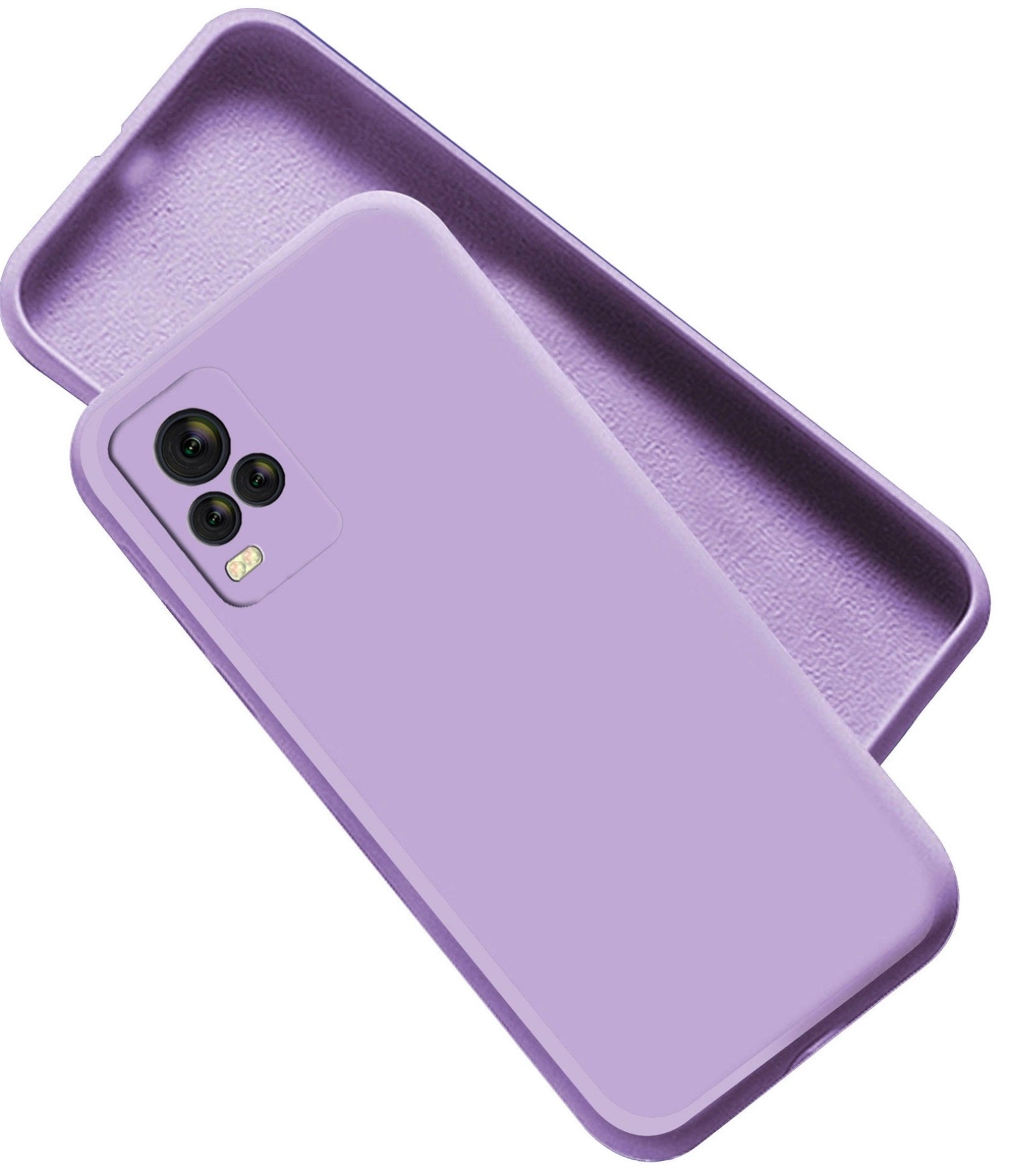 Vivo Y73 Liquid Silicone Back Cover Case With TPU & Matte Finish - Purple