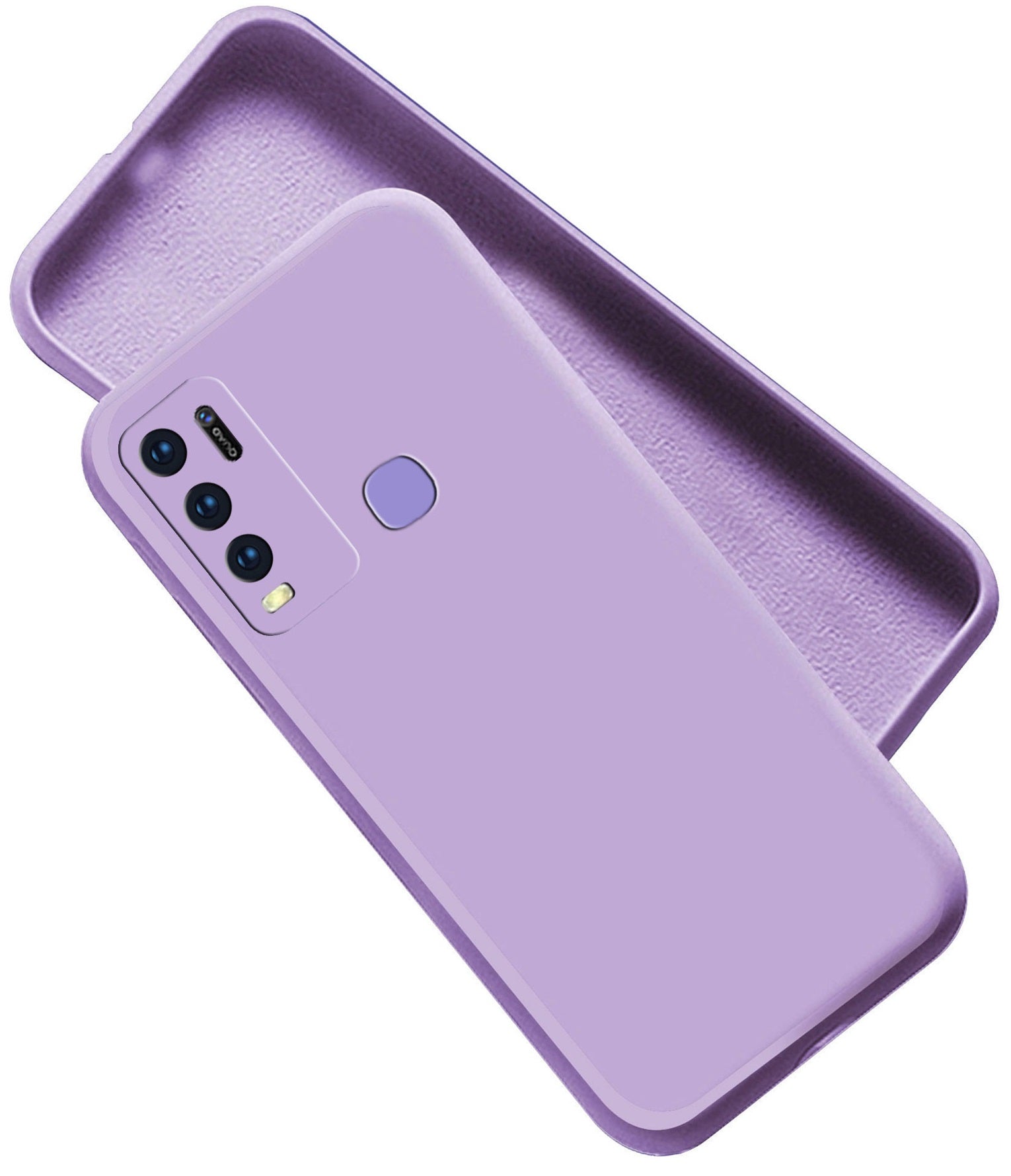 Vivo Y50 / Vivo Y30  Liquid Silicone Back Cover Case With TPU & Matte Finish - Purple