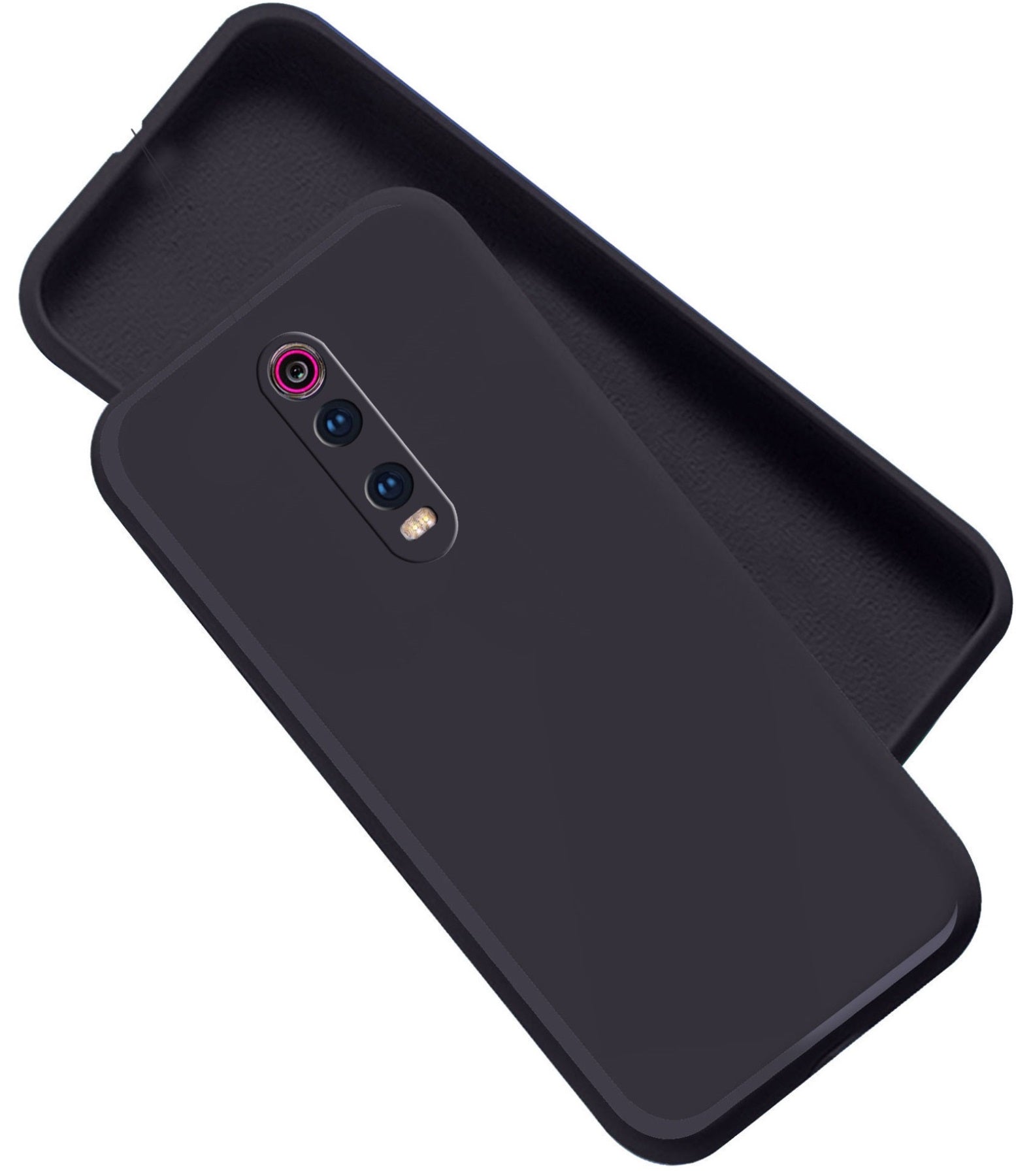 Mi Redmi K20 / K20 Pro Liquid Silicone Back Cover Case With TPU & Matte Finish - Black