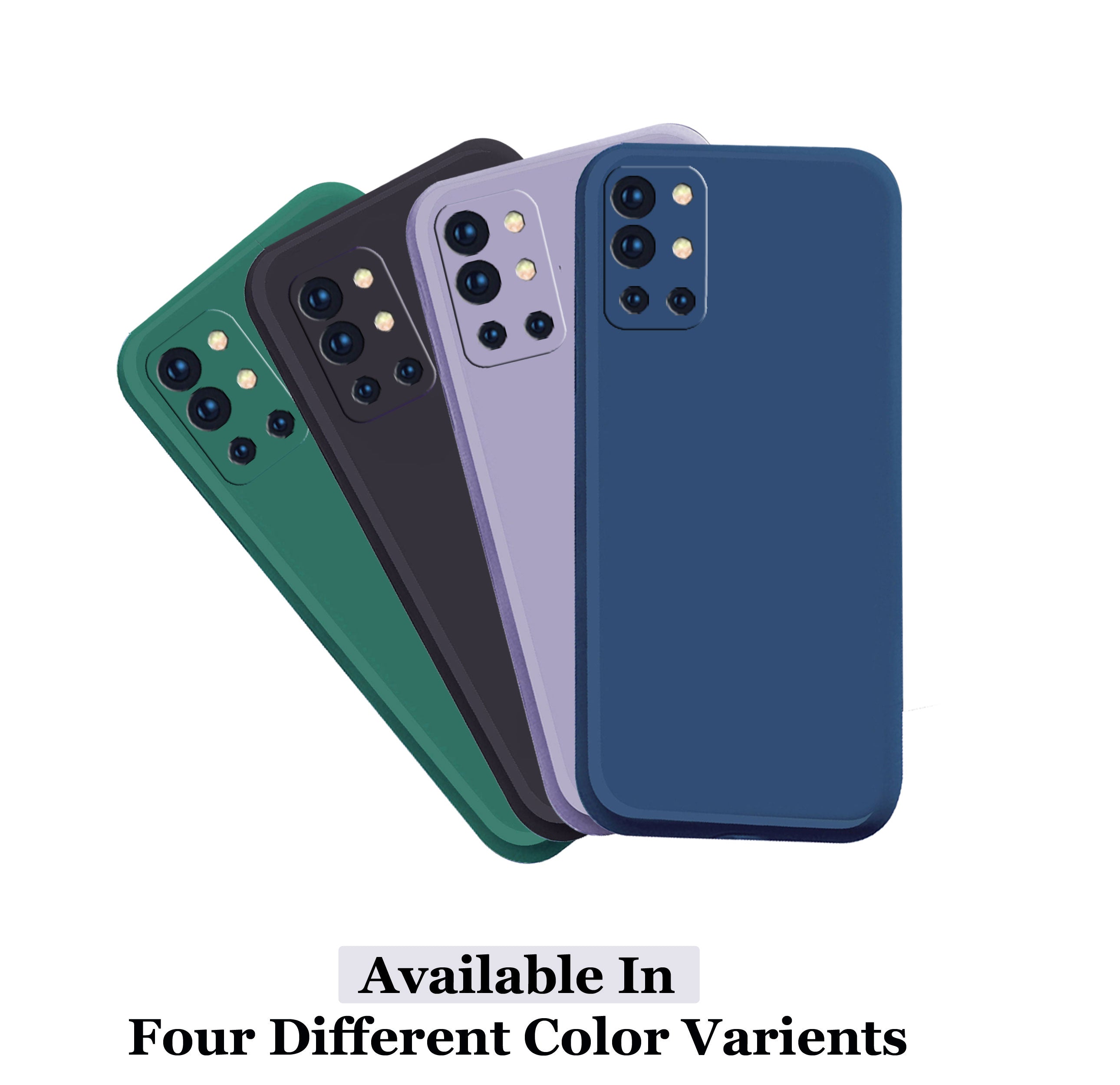 OnePlus 9R Liquid Silicone Back Cover Case With TPU & Matte Finish - Blue