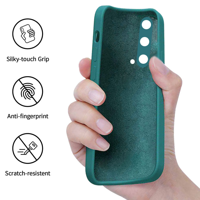 Oneplus Nord CE 5g Liquid Silicone Back Cover Case With TPU & Matte Finish - DarkGreen