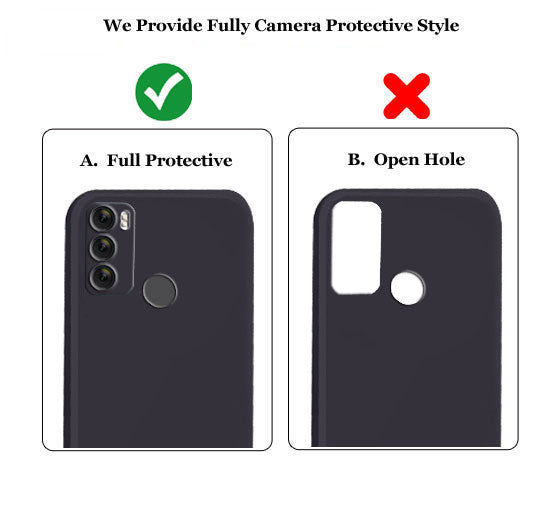 Moto G60 / G40 Fusion Liquid Silicone Back Cover Case With TPU & Matte Finish - Black