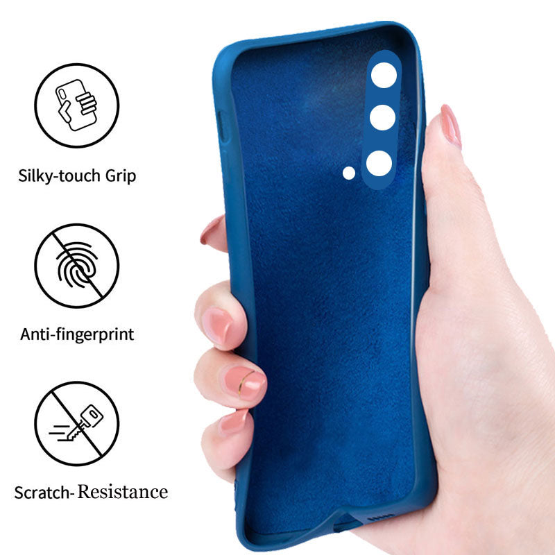 Oneplus Nord CE 5g Liquid Silicone Back Cover Case With TPU & Matte Finish - Blue