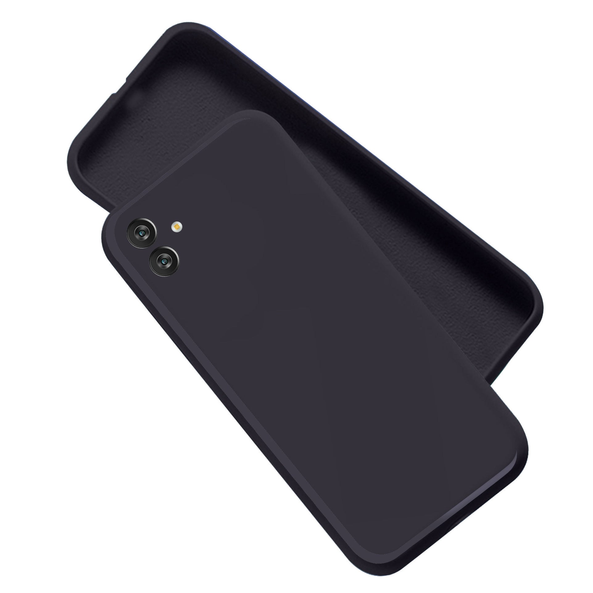 Samsung Galaxy M13 5G Liquid Silicone Back Cover Case With TPU & Matte Finish - Black