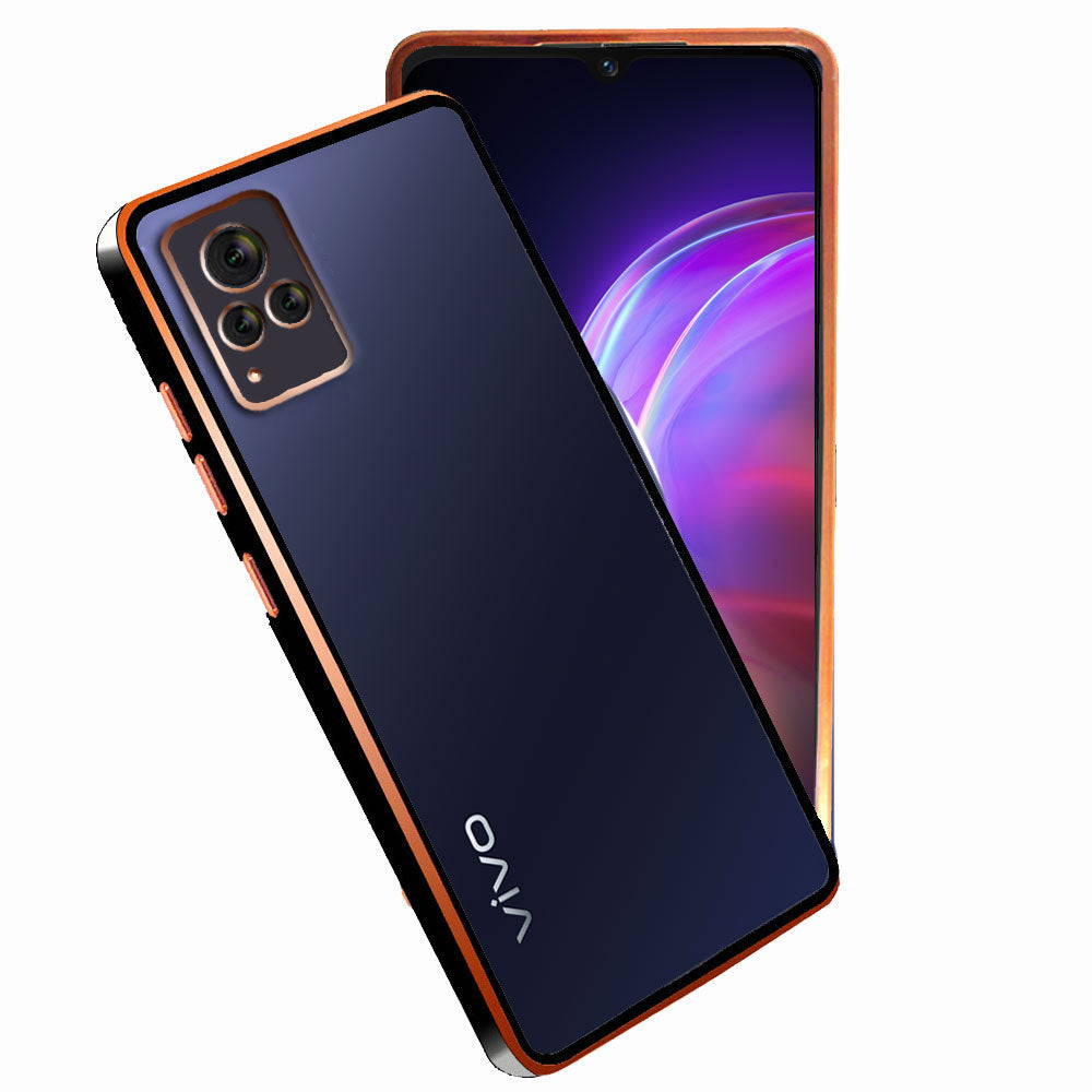 Electro Silicone Series Back cover Case For Vivo V21 5G - Black