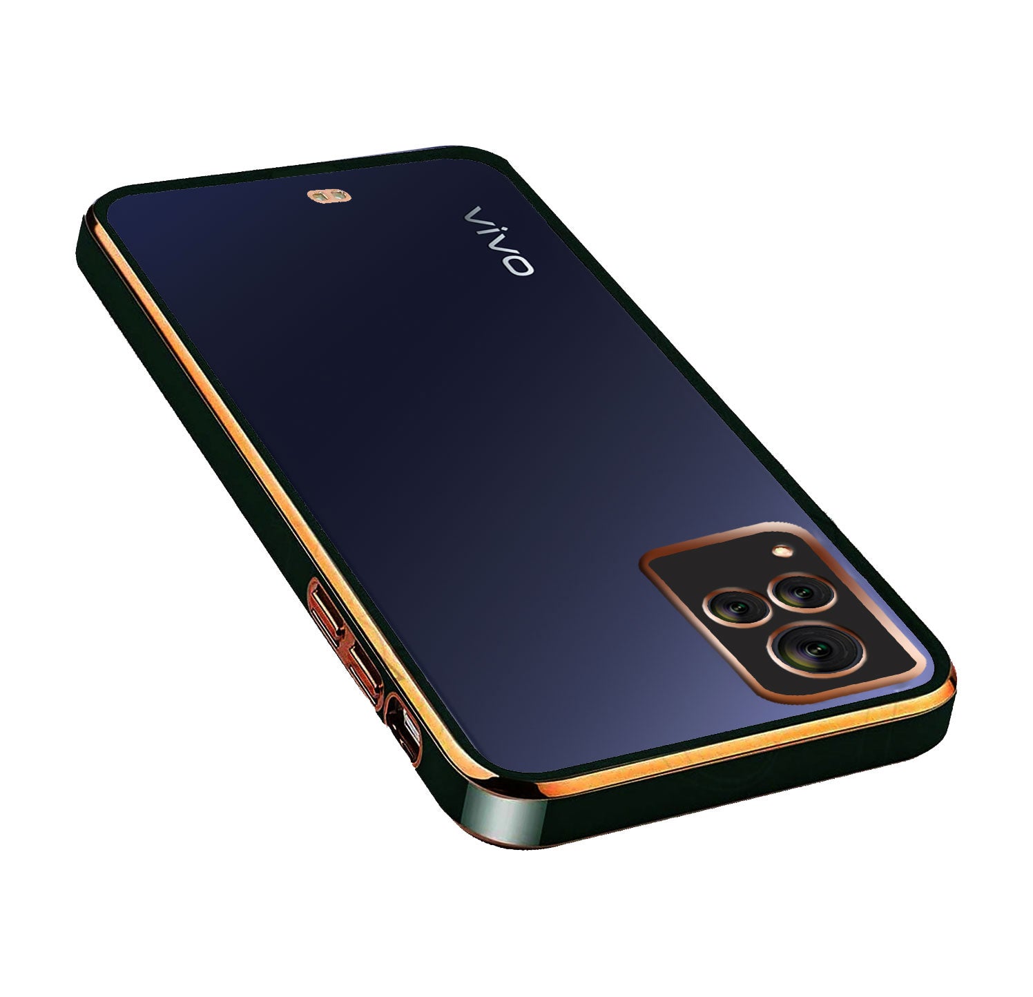 Electro Silicone Series Back cover Case For Vivo V21 5G - Black