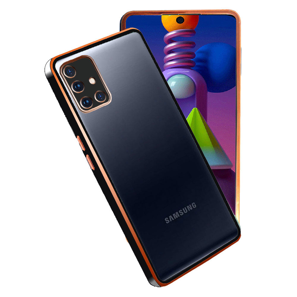 Electro Silicone Series Back cover Case For Samsung Galaxy M51- Black