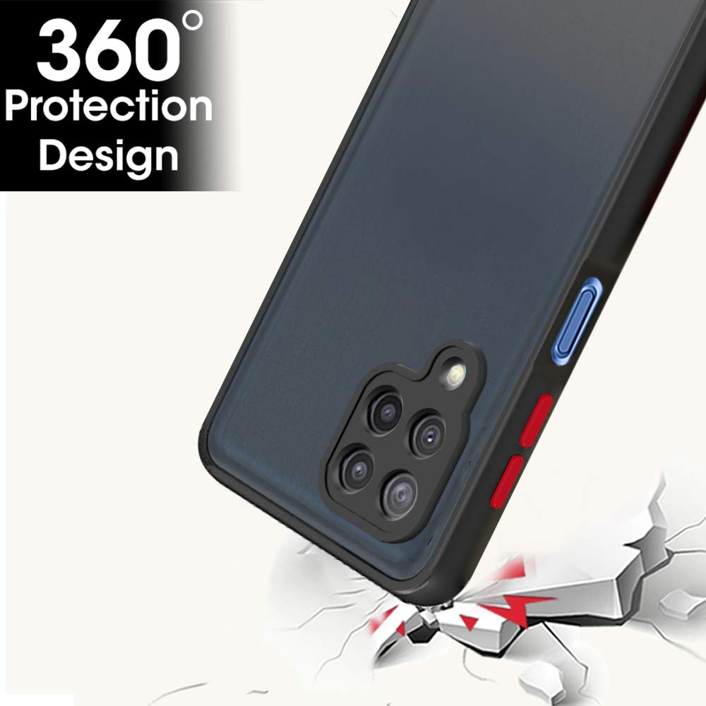 Smoke Frosted Back cover For Samsung Galaxy F62- Black