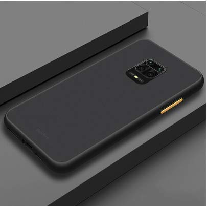 Redmi Mi Note 9 pro / Pro Max Smoke silicone Frosted Back cover Case - Black
