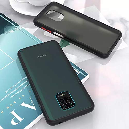 Redmi Mi Note 9 pro / Pro Max Smoke silicone Frosted Back cover Case - Black