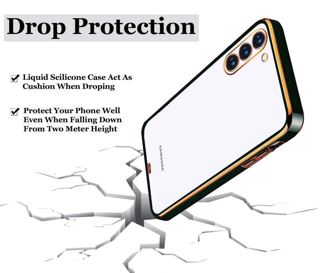 Electro Silicone Series Back cover Case For Samsung Galaxy S21 - Black