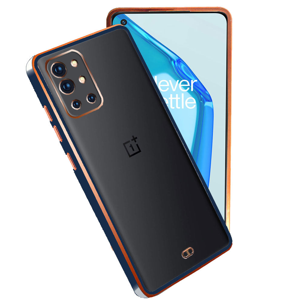 Electro Silicone Series Back cover Case For OnePlus 9r - Blue