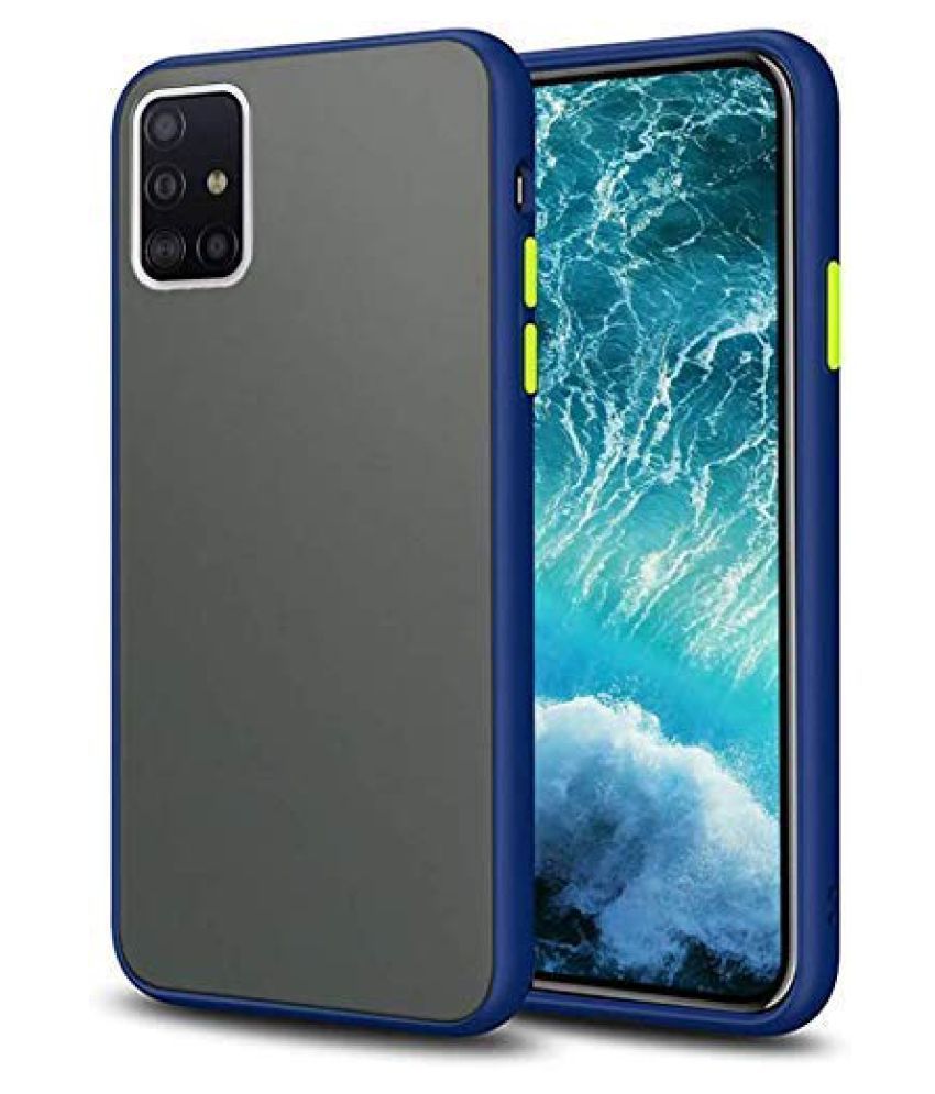 Samsung M51 Smoke  silicone Frosted Back cover case - Blue