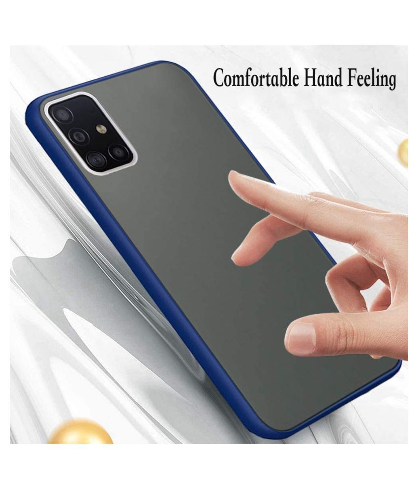 Samsung M51 Smoke  silicone Frosted Back cover case - Blue