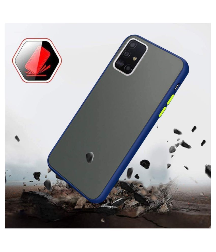 Samsung M51 Smoke  silicone Frosted Back cover case - Blue