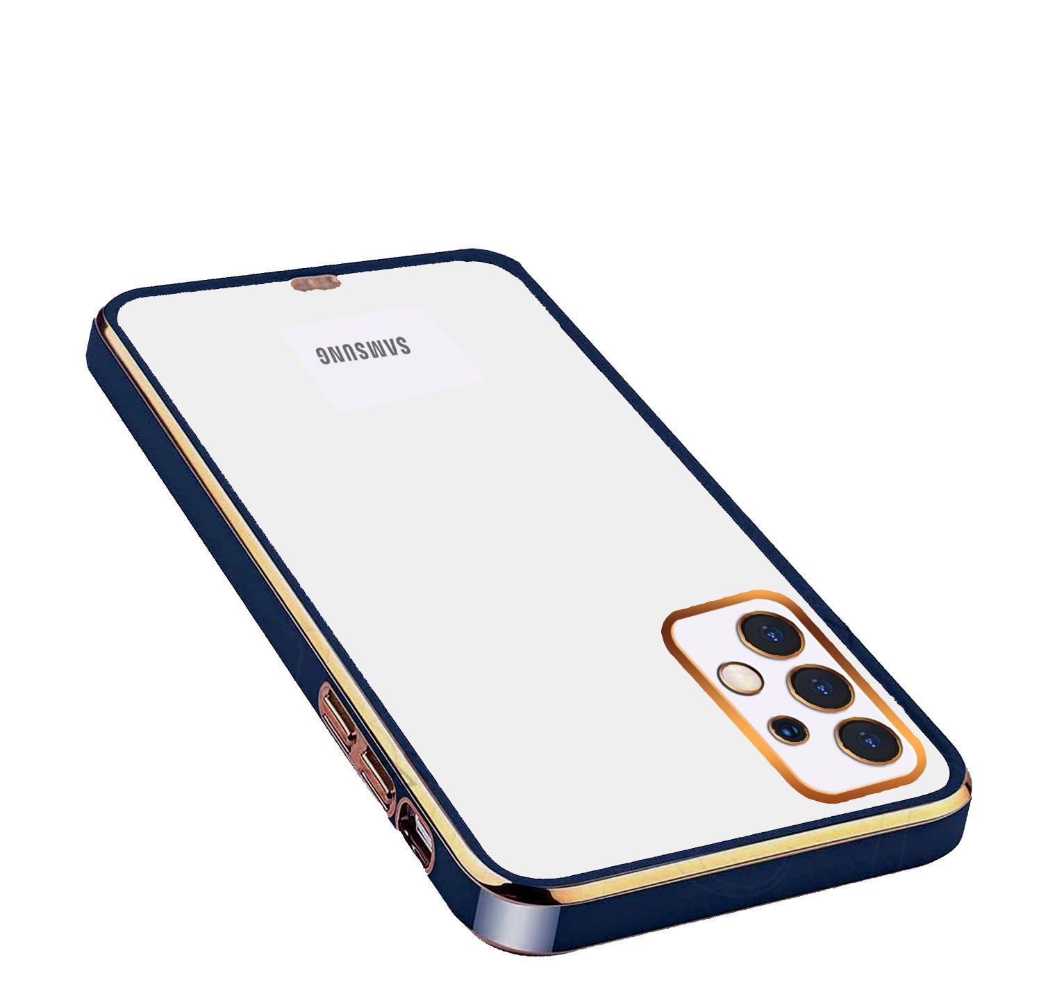 Electro Silicone Series Back cover Case For Samsung Galaxy M32 5G - Blue