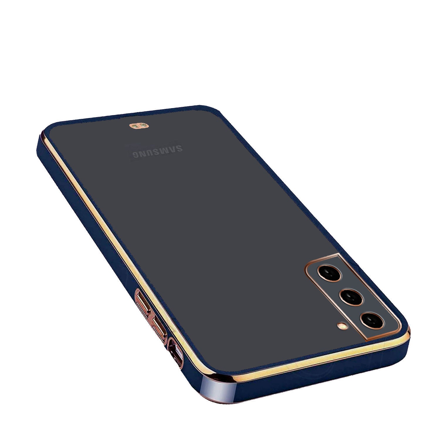 Electro Silicone Series Back cover Case For Samsung Galaxy S21 Plus - Blue