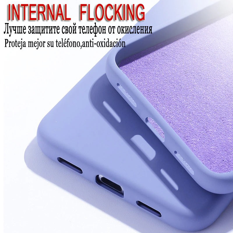 Samsung M52 5G Liquid Silicone Back Cover Case With TPU & Matte Finish - Purple