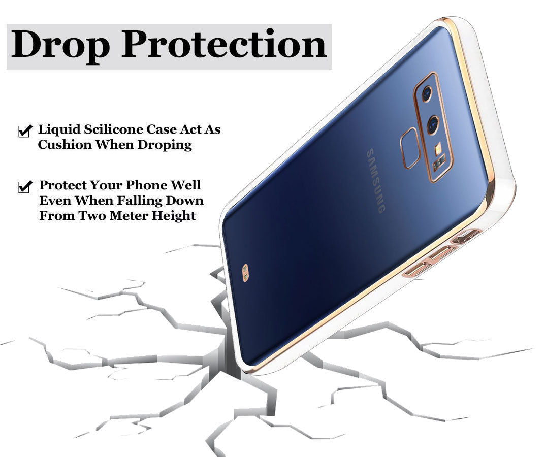 Electro Silicone Series Back cover Case For Samsung Galaxy Note 9 - White