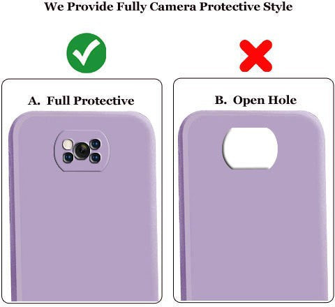 Poco X3/ Poco X3 Pro Liquid Silicone Back Cover Case With TPU & Matte Finish - Purple