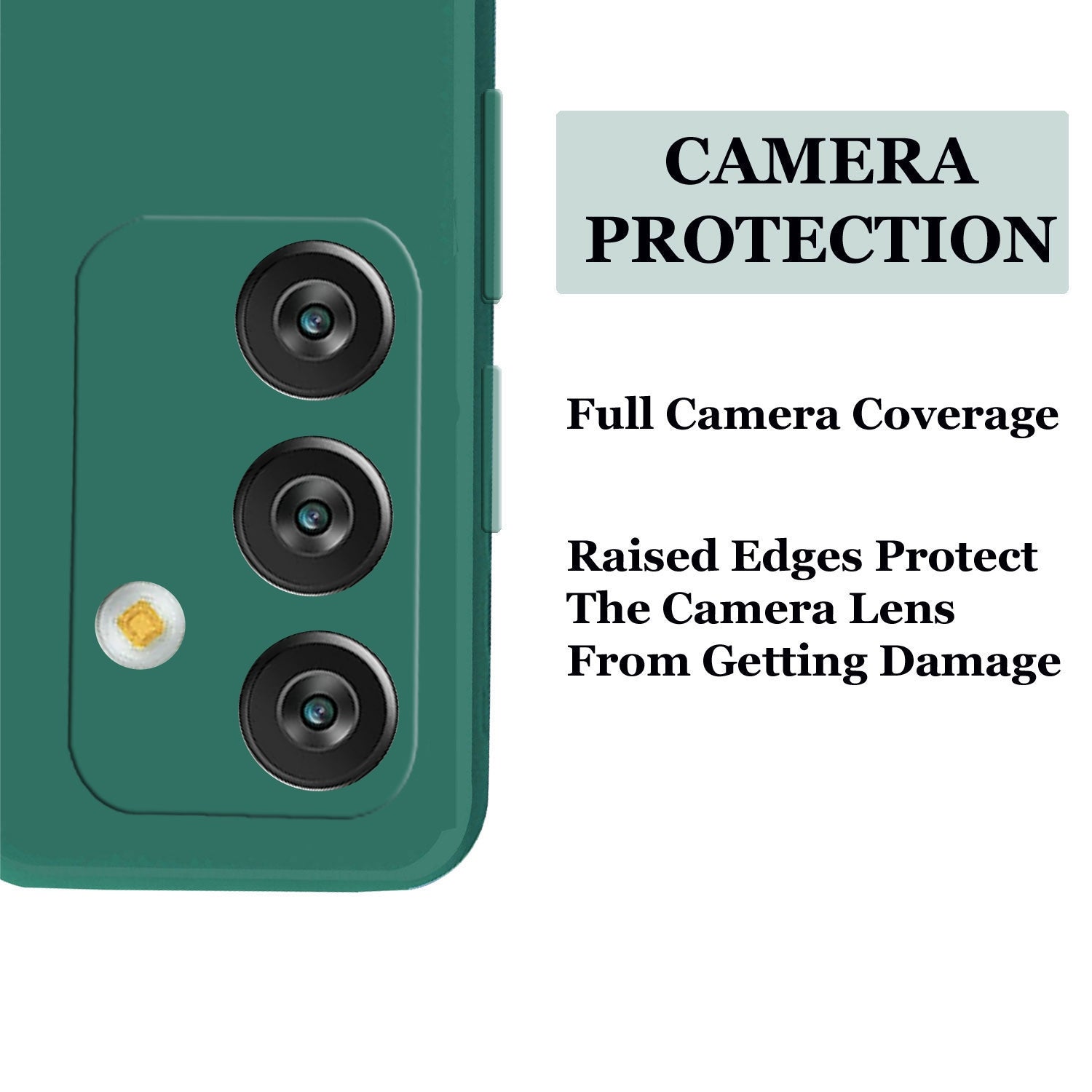 Samsung Galaxy M13 4G Liquid Silicone Back Cover Case With TPU & Matte Finish - Green