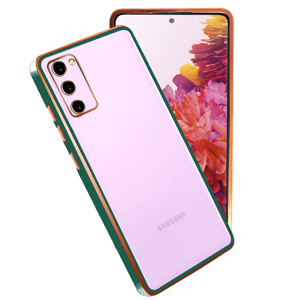 Electro Silicone Series Back cover Case For Samsung Galaxy S20 Fe / S20 Fe 5G-   Green