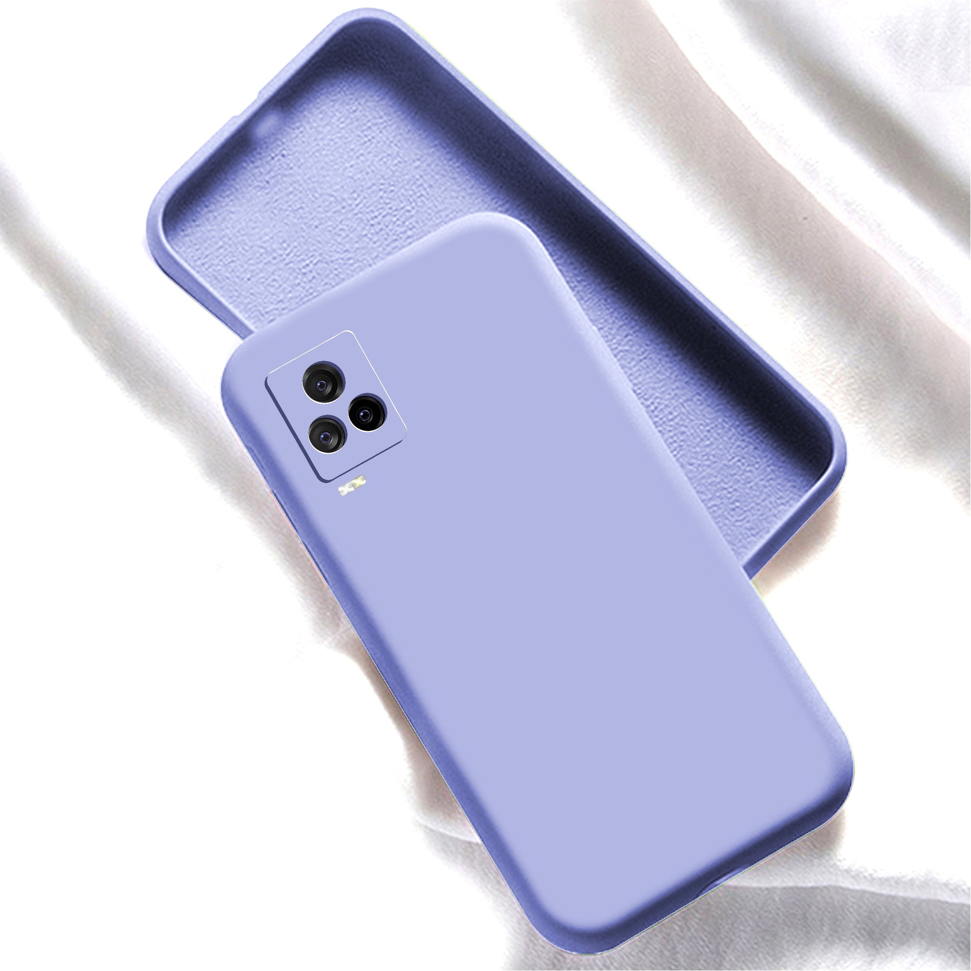 iQOO 7 Legend 5G Liquid Silicone Back Cover Case With TPU & Matte Finish - Purple