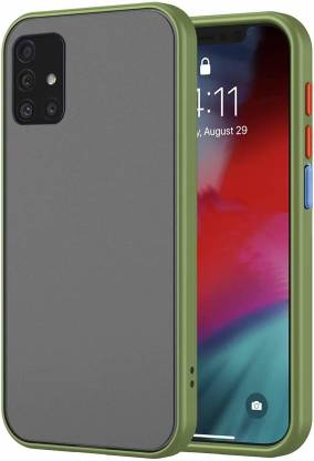 Samsung M51 Smoke  silicone Frosted Back cover case - Green