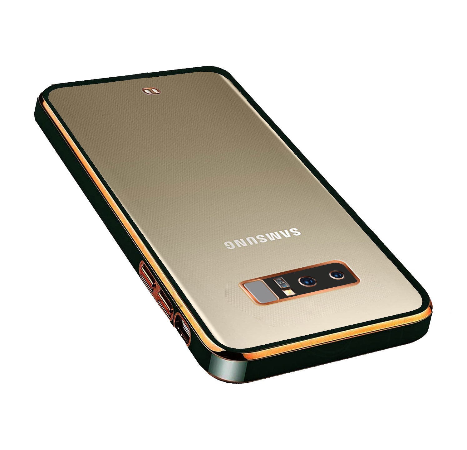 Electro Silicone Series Back cover Case For Samsung Galaxy Note 8  - Black
