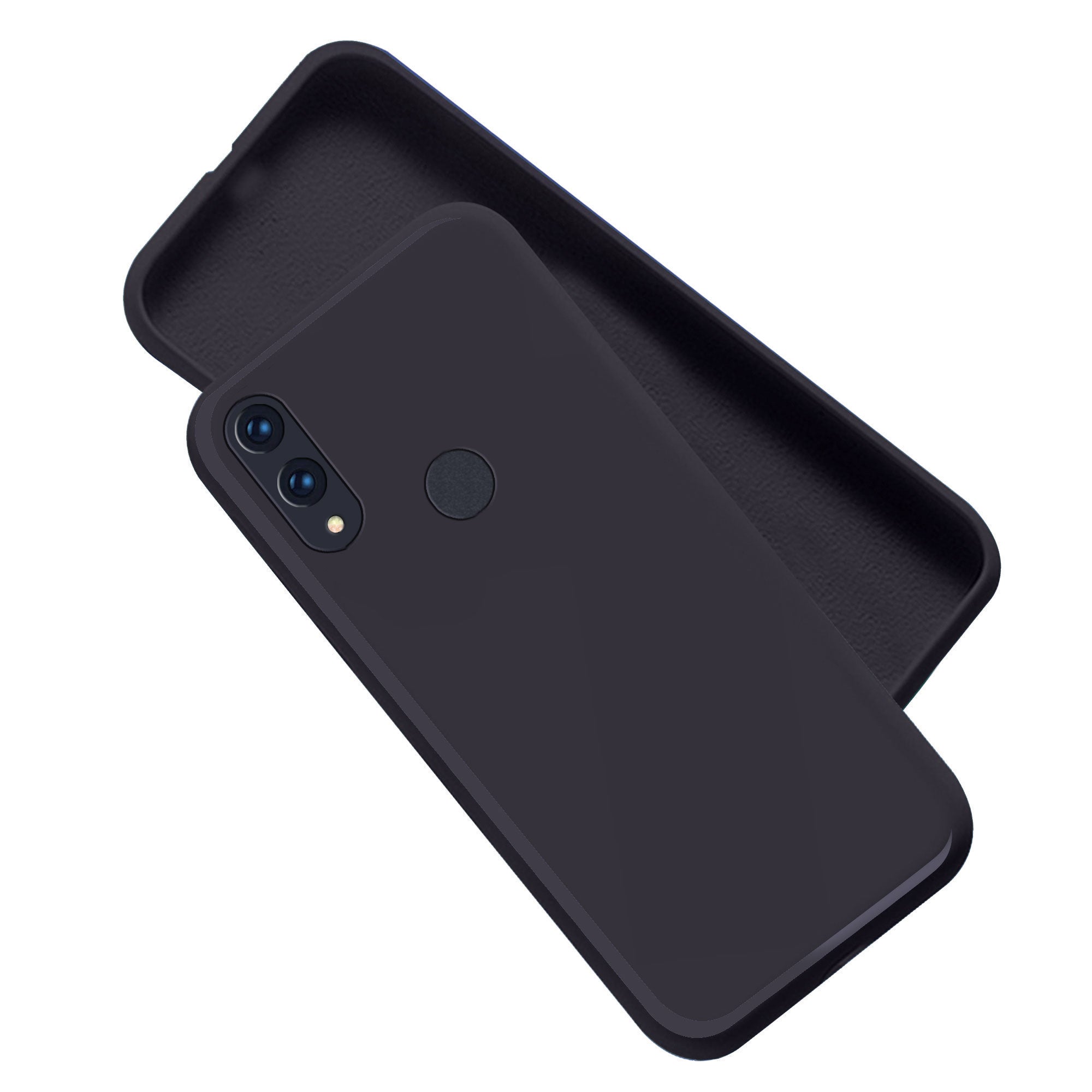 Redmi Note 7 Pro Liquid Silicone Back Cover Case With TPU & Matte Finish - Black