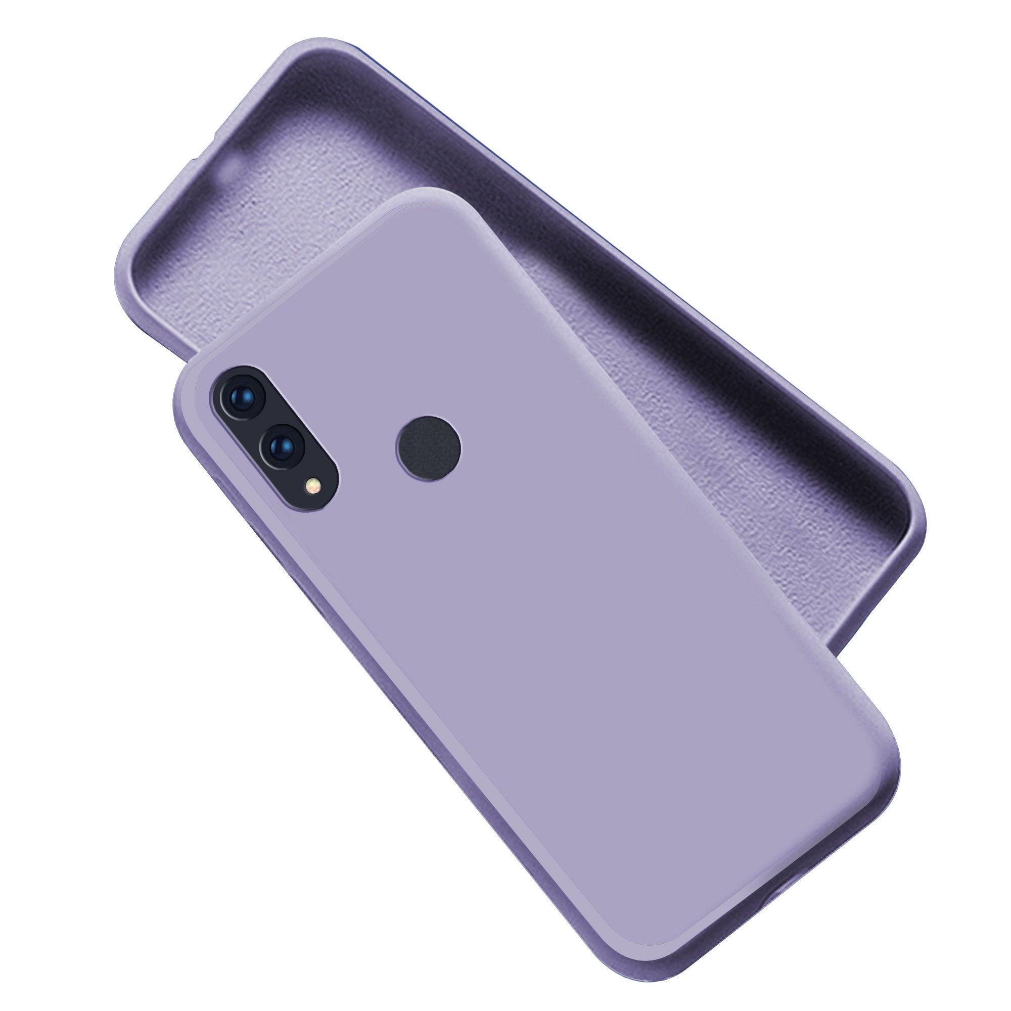 Redmi Note 7 Pro Liquid Silicone Back Cover Case With TPU & Matte Finish - Purple