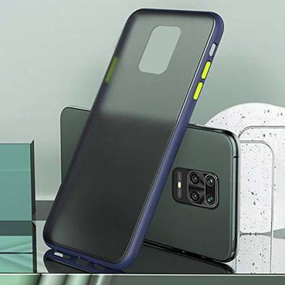 Redmi Mi Note 9 pro / Pro Max Smoke silicone Frosted Back cover Case - Blue