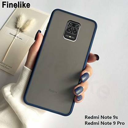 Redmi Mi Note 9 pro / Pro Max Smoke silicone Frosted Back cover Case - Blue