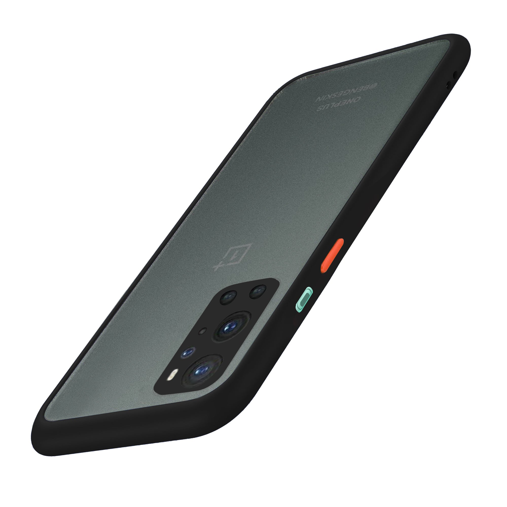 OnePlus 9 Pro Frosted Smoke Series Translucent Back Case Cover case- Black