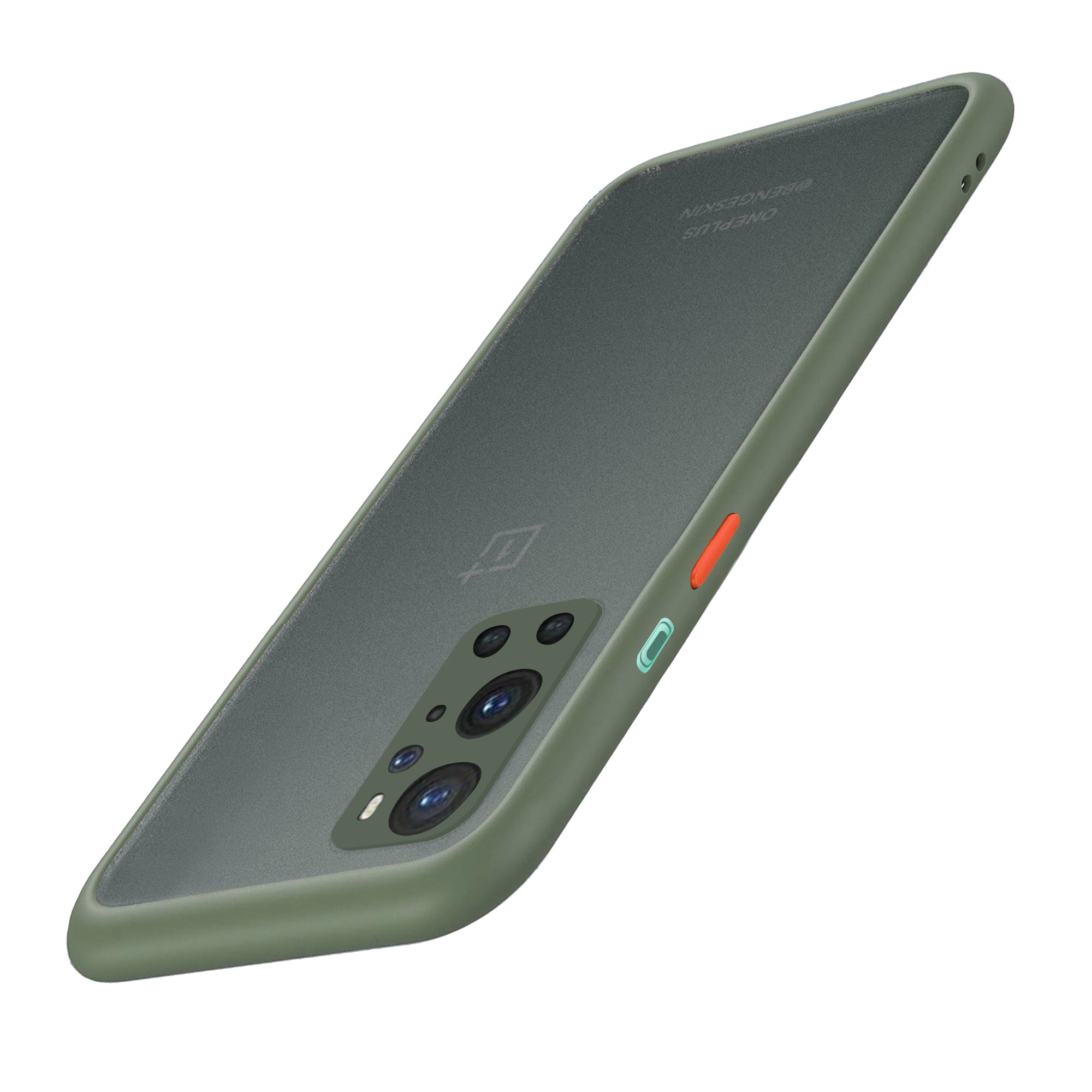 Artistque Frosted Smoke Translucent Shock Proof Smooth Rubberized Matte Hard Back Case Cover for OnePlus 9 Pro - Green
