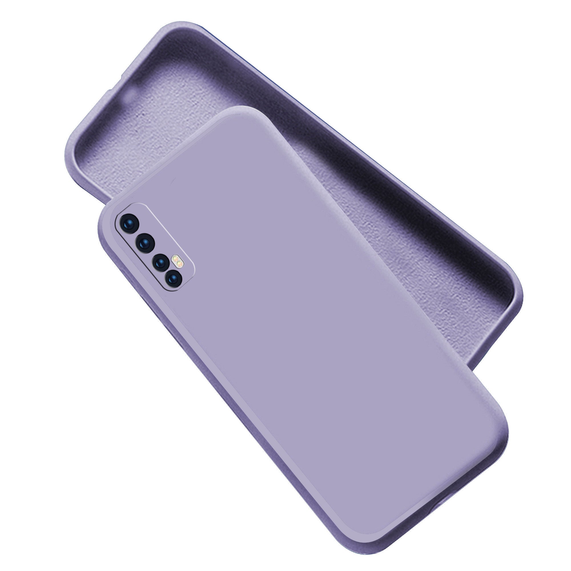 Realme 7 Liquid Silicone Back Cover Case With TPU & Matte Finish - Purple